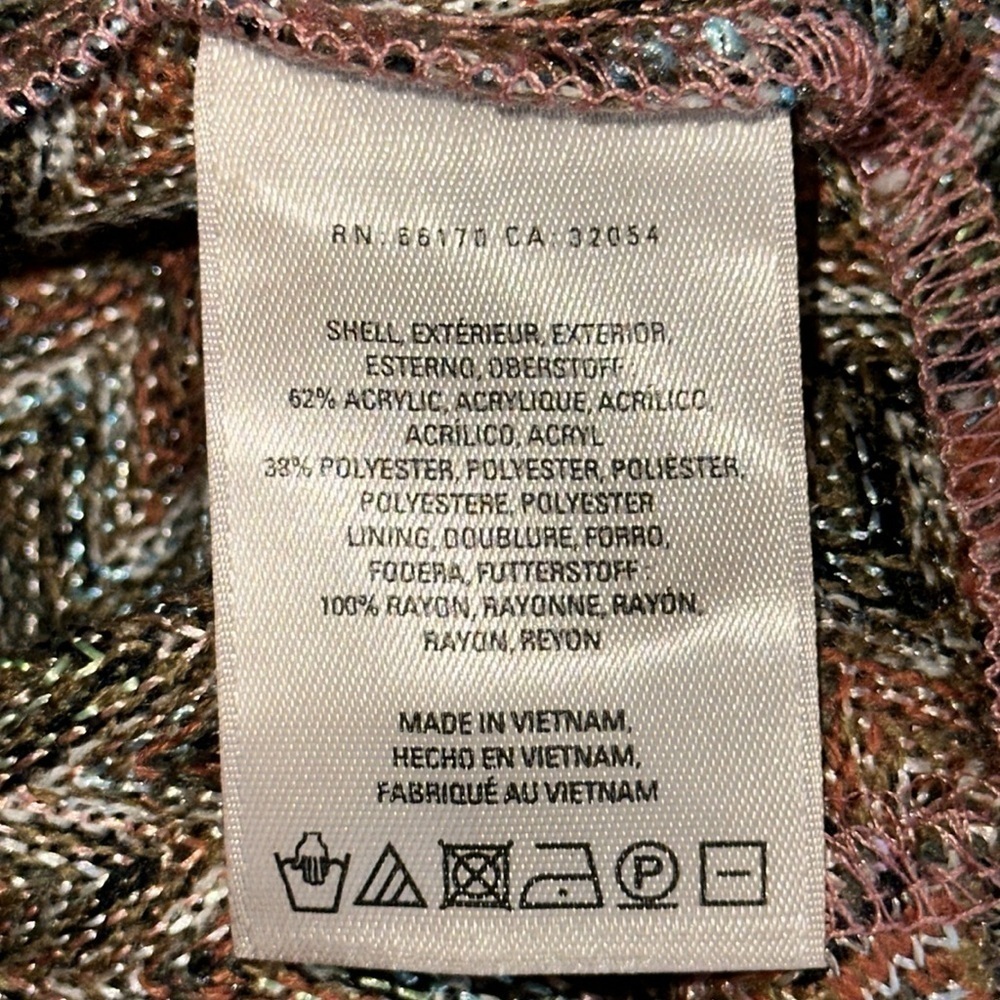 Anthropologie Maeve Westwater Chevron Knit V Neck Dress Sz. L - Picture 8 of 12
